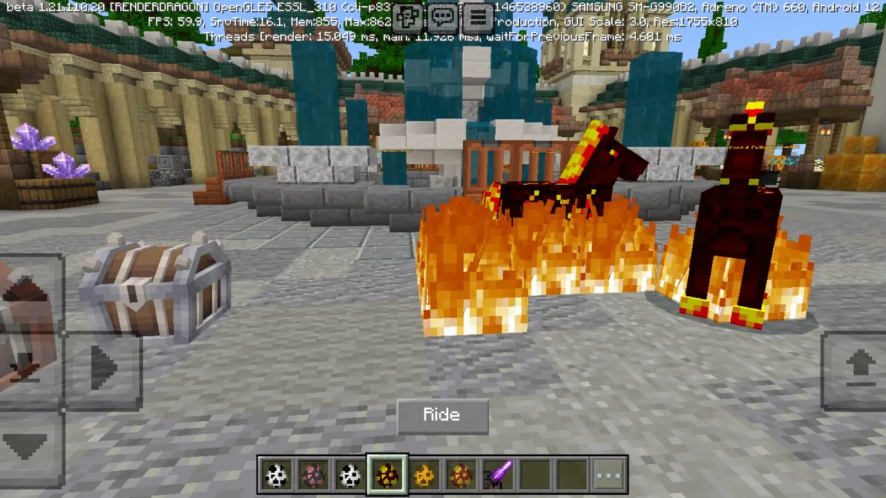 Horse from Overpowered Mobs Mod for Minecraft PE