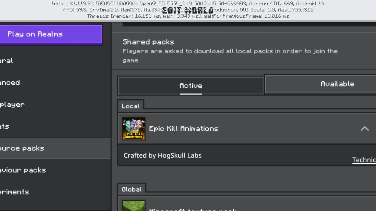 Install from Epic Kill Animation Mod for Minecraft PE