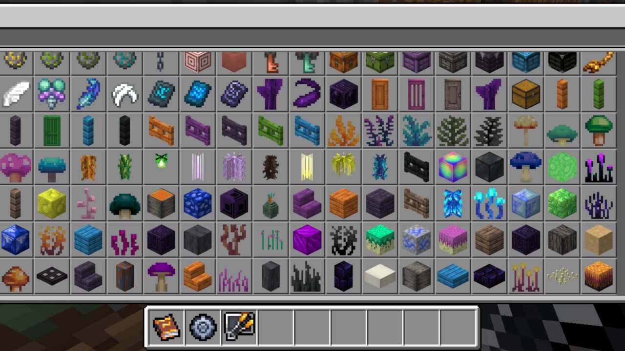 Inventory from Beyond the End Mod for Minecraft PE
