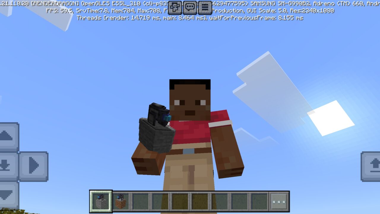 Item from Sentry Blocks Mod for Minecraft PE