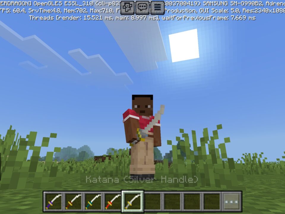 Katanas Mod for Minecraft PE
