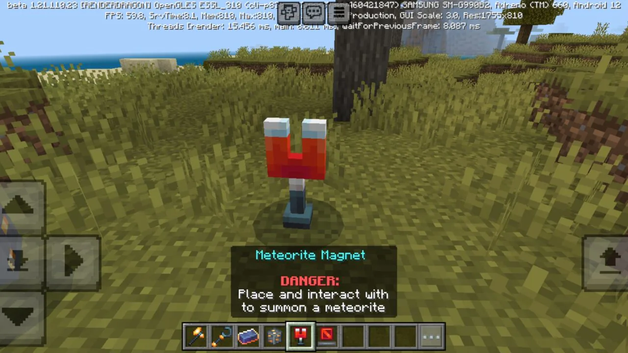 Magnet from Meteorites Mod for Minecraft PE