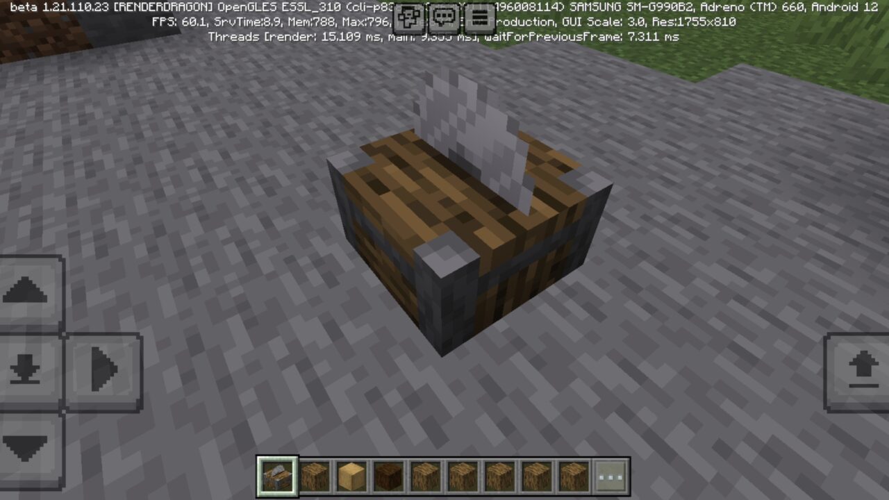 Object from Wood Cutter Mod for Minecraft PE
