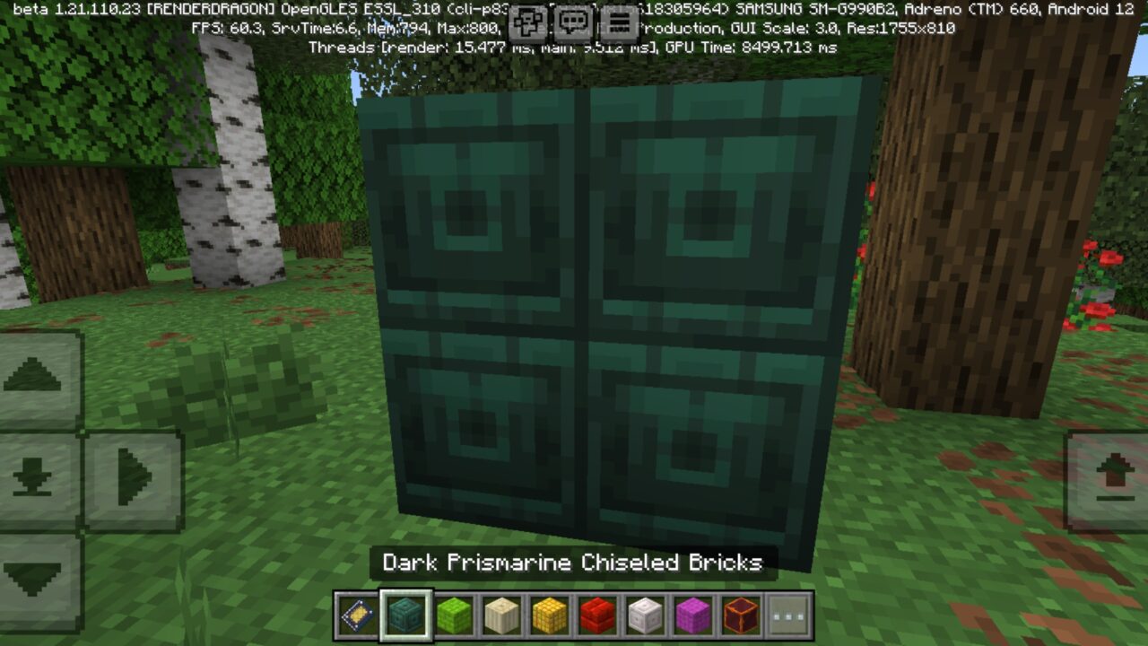 Prismarine from Bricks Mod for Minecraft PE