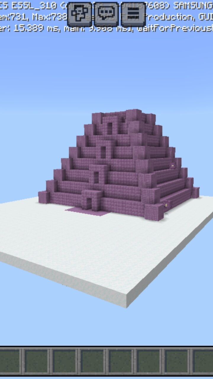 Pyramid from Cloud Survival Map for Minecraft PE