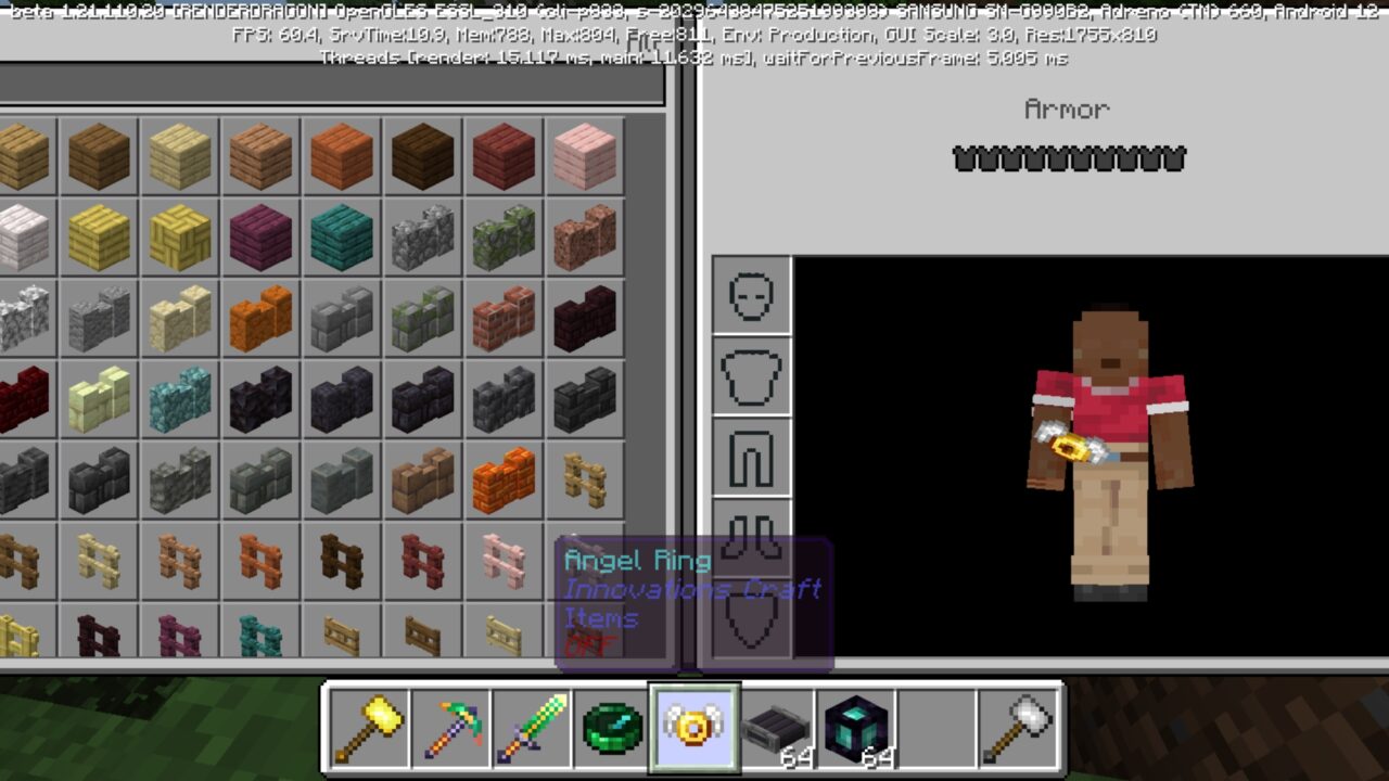 Ring from Innovations Craft Mod for Minecraft PE