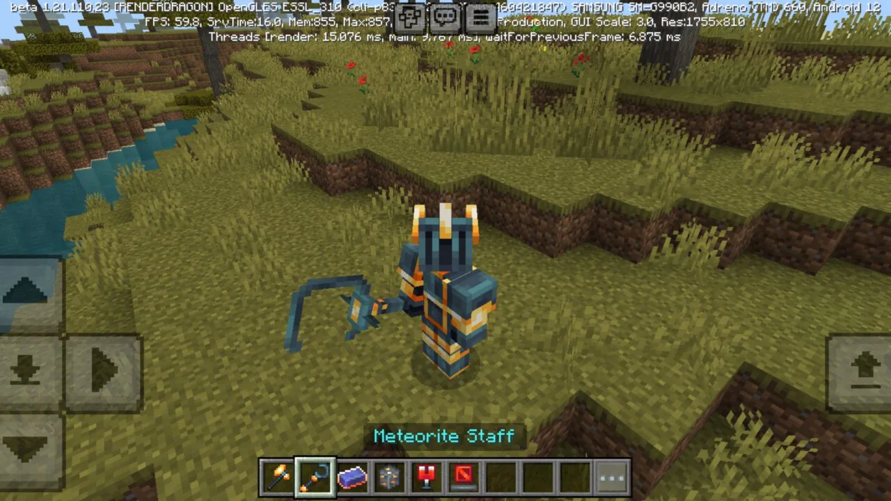 Staff from Meteorites Mod for Minecraft PE