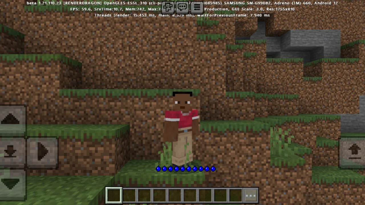 Start from Thirst Mod for Minecraft PE
