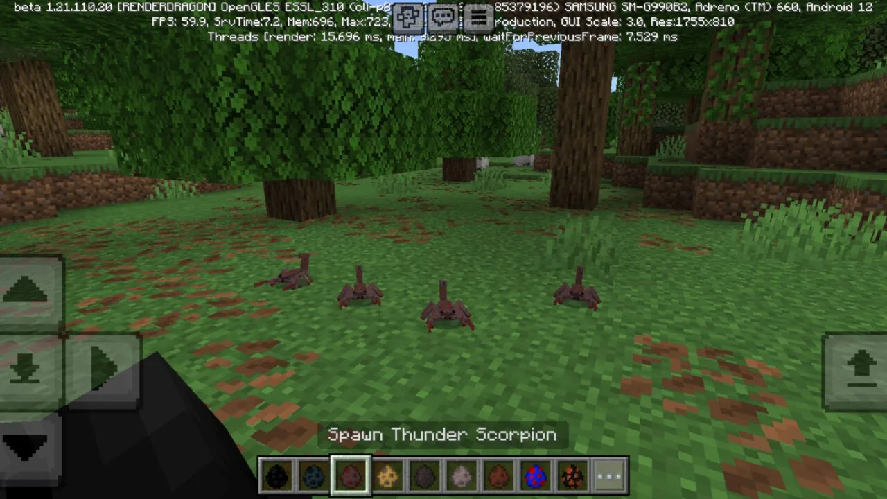 Thunder from Arachnophobia Mod for Minecraft PE