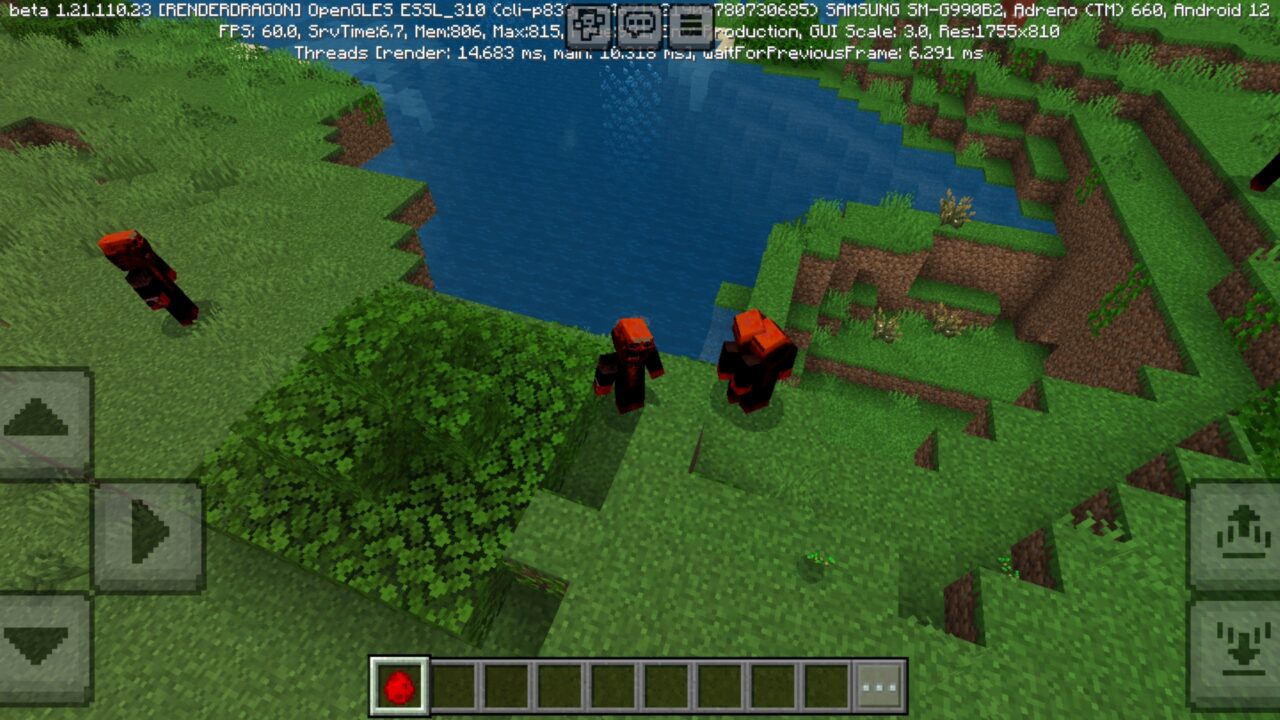 Top View from In Your World Mod for Minecraft PE
