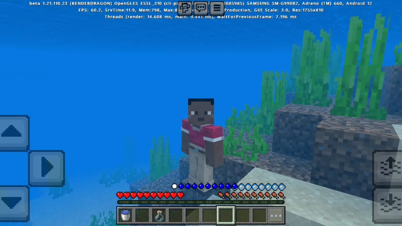 Underwater from Thirst Mod for Minecraft PE
