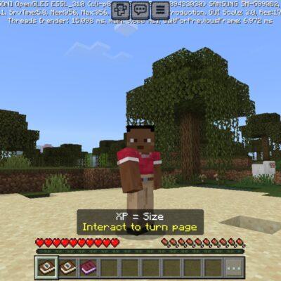 Xp Equals Your Size Mod for Minecraft PE