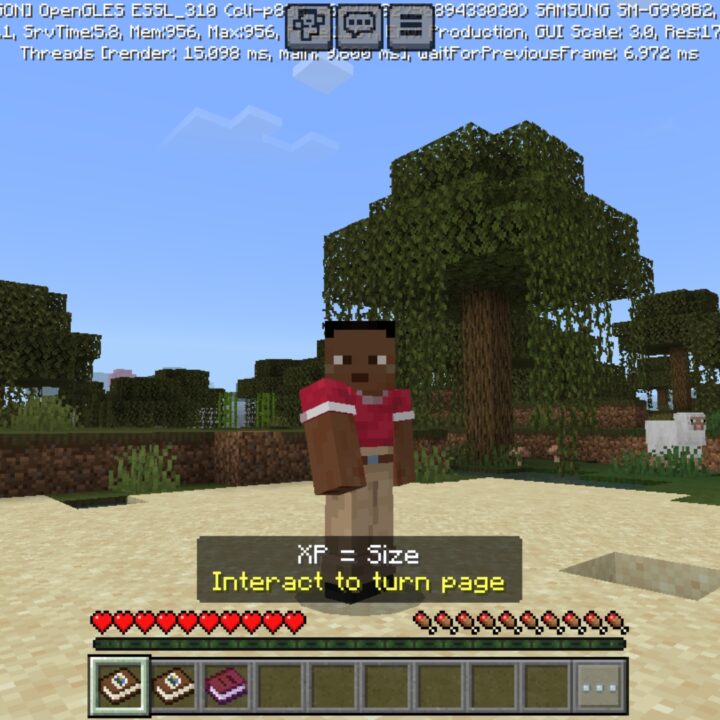 Xp Equals Your Size Mod for Minecraft PE