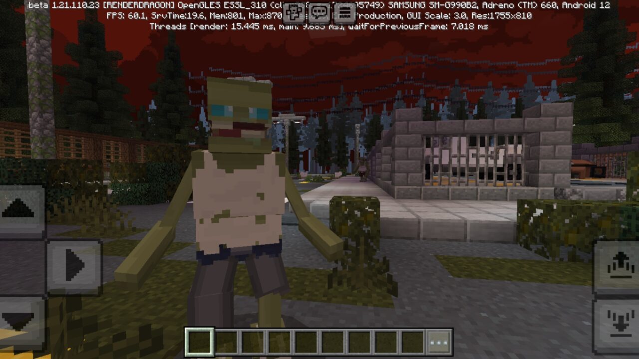 Zombie from End of the World Mod for Minecraft PE