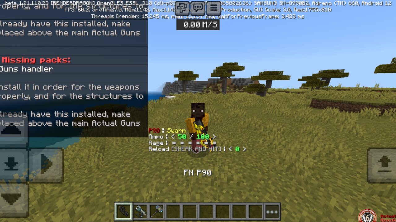 Actual Guns Mod for Minecraft PE
