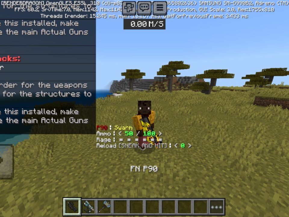Actual Guns Mod for Minecraft PE