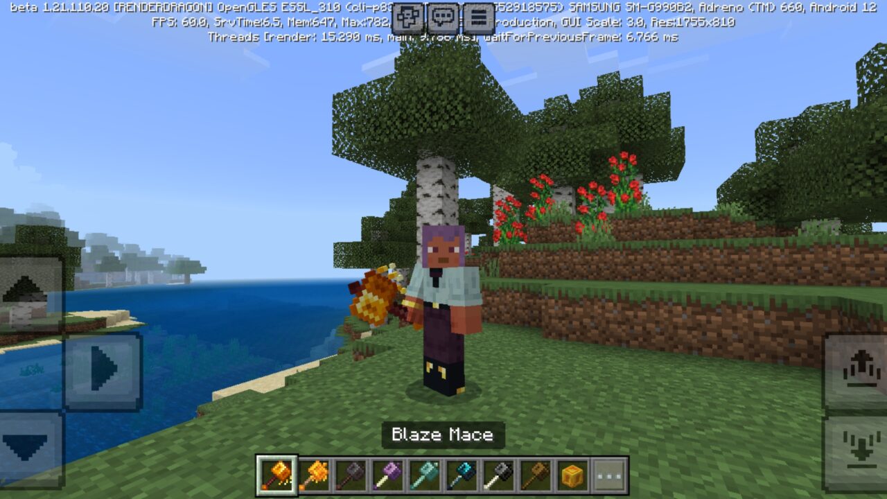 Blaze from Mace Mod for Minecraft PE