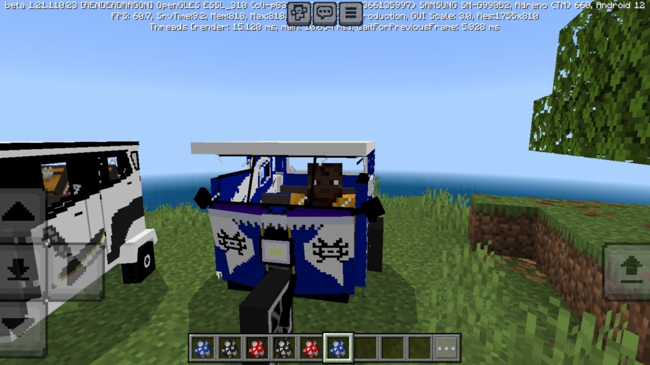 Blue from Mototaxi Mod for Minecraft PE