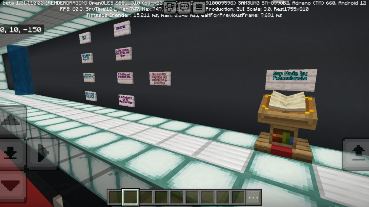 Book from Aquatic Factory Hunt Map for Minecraft PE