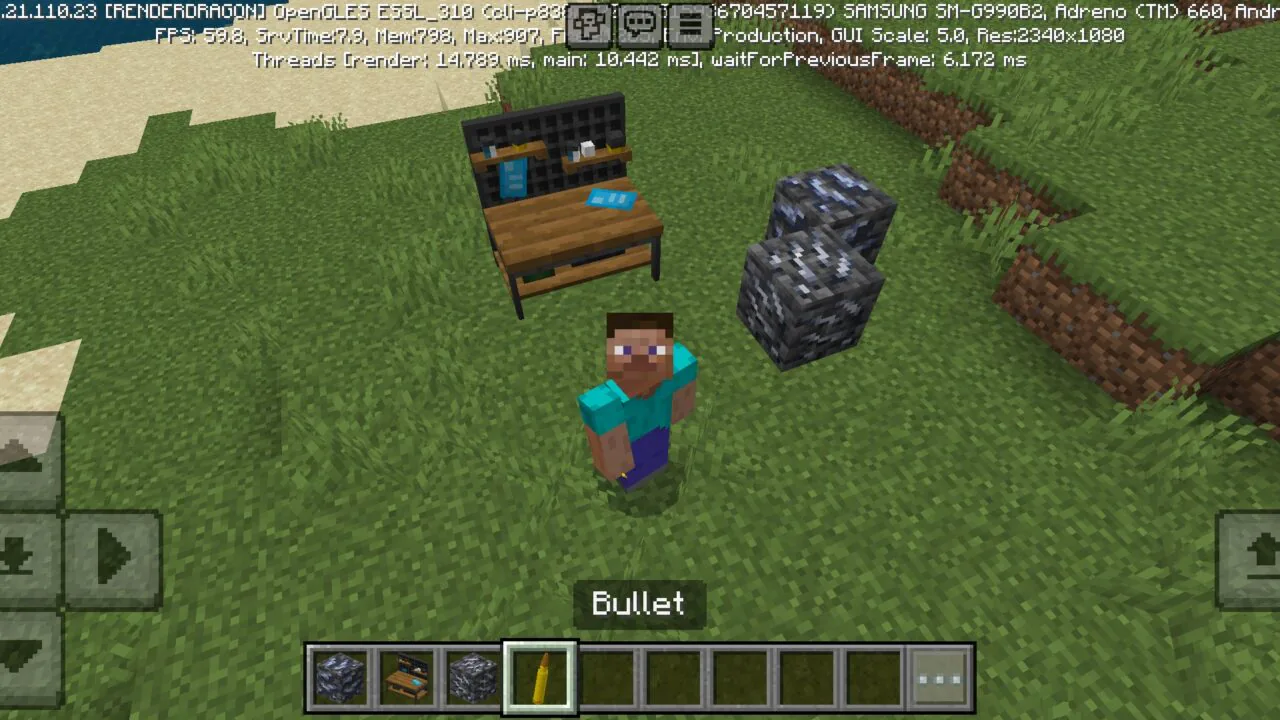 Bullet from Simple Guns Mod for Minecraft PE