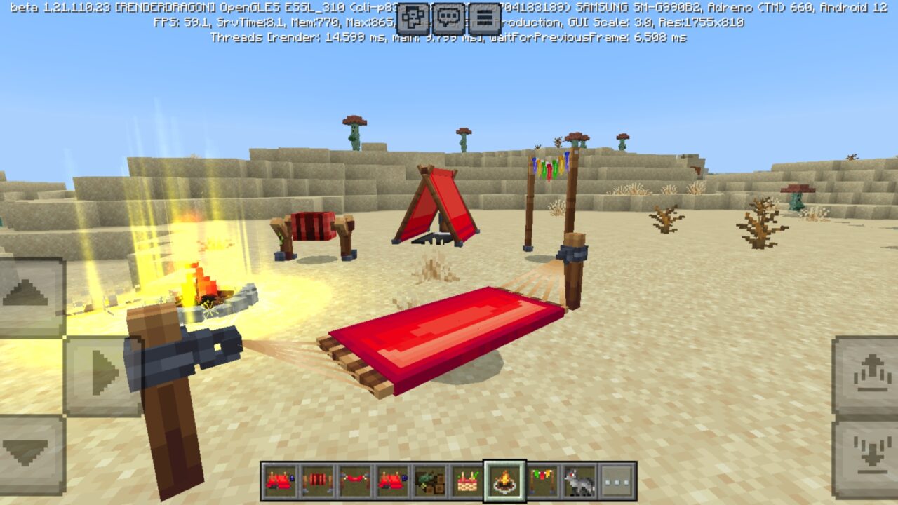 Camping from Tent Mod for Minecraft PE