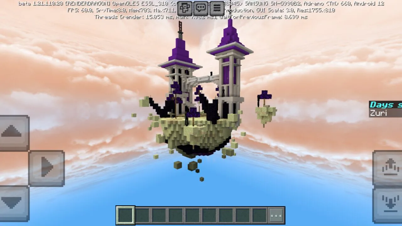 Castle from Summer Skyblock Map for Minecraft PE