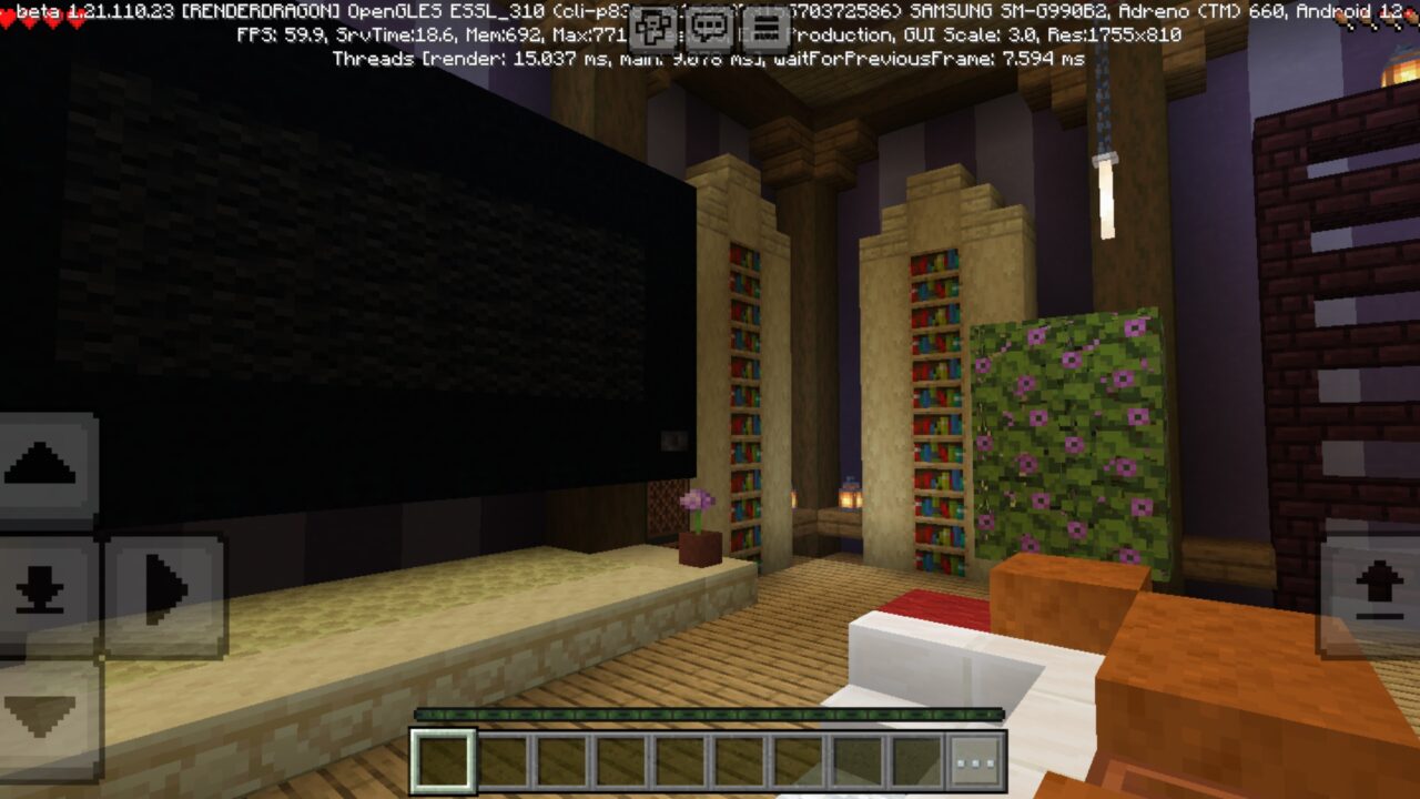 Cinema from Hidden Underground Base Map for Minecraft PE