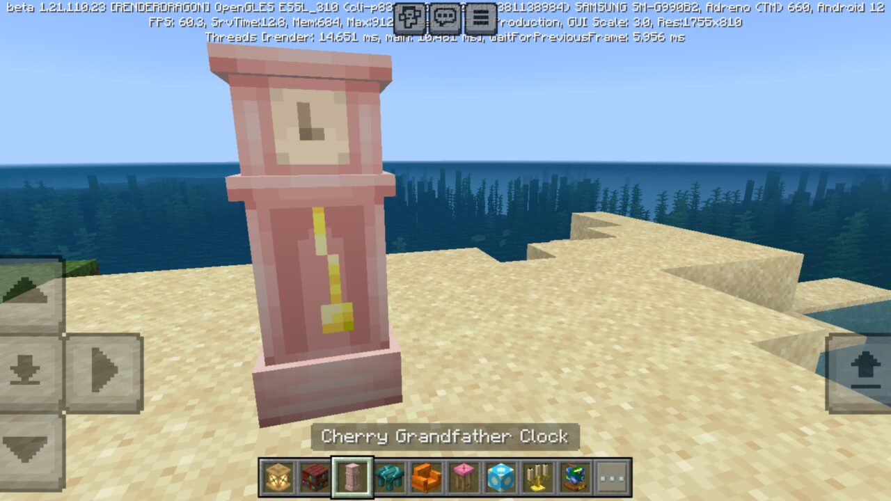 Clock from Faramirs Furniture Mod for Minecraft PE