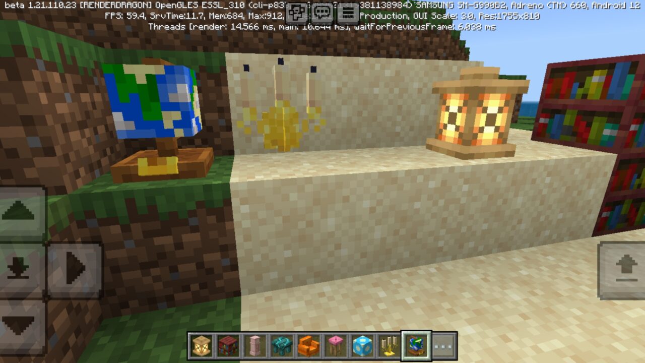 Decorations from Faramirs Furniture Mod for Minecraft PE