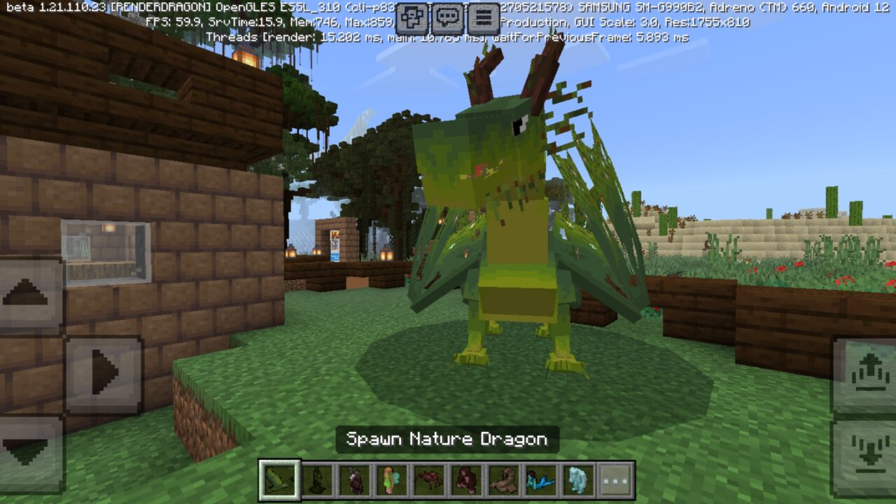 Dragon from Biome Monsters Mod for Minecraft PE
