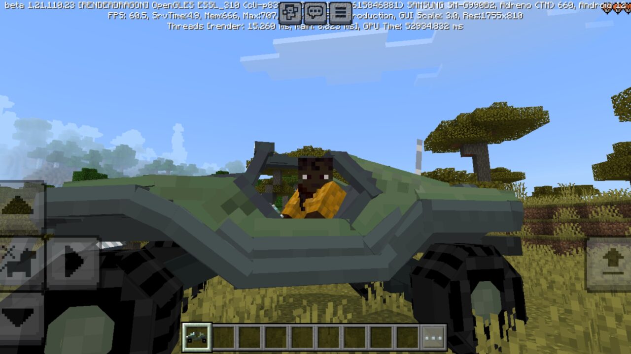Drive from Ultimate Warthog Mod for Minecraft PE