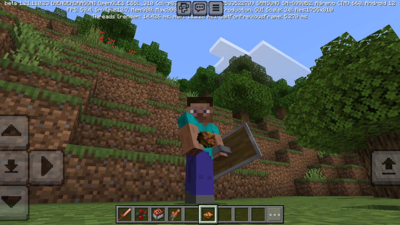 Eat from Blurry Java PvP Mod for Minecraft PE