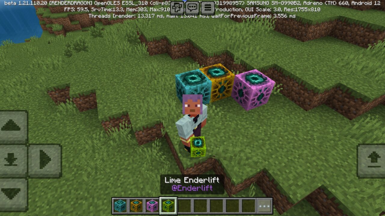 Enderlift from 10 Addons Mod for Minecraft PE