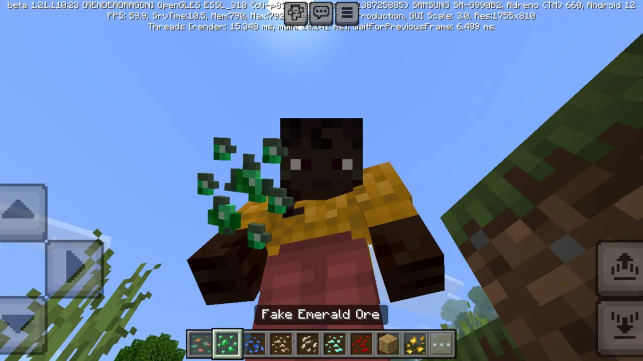 Fake Ores Mod for Minecraft PE