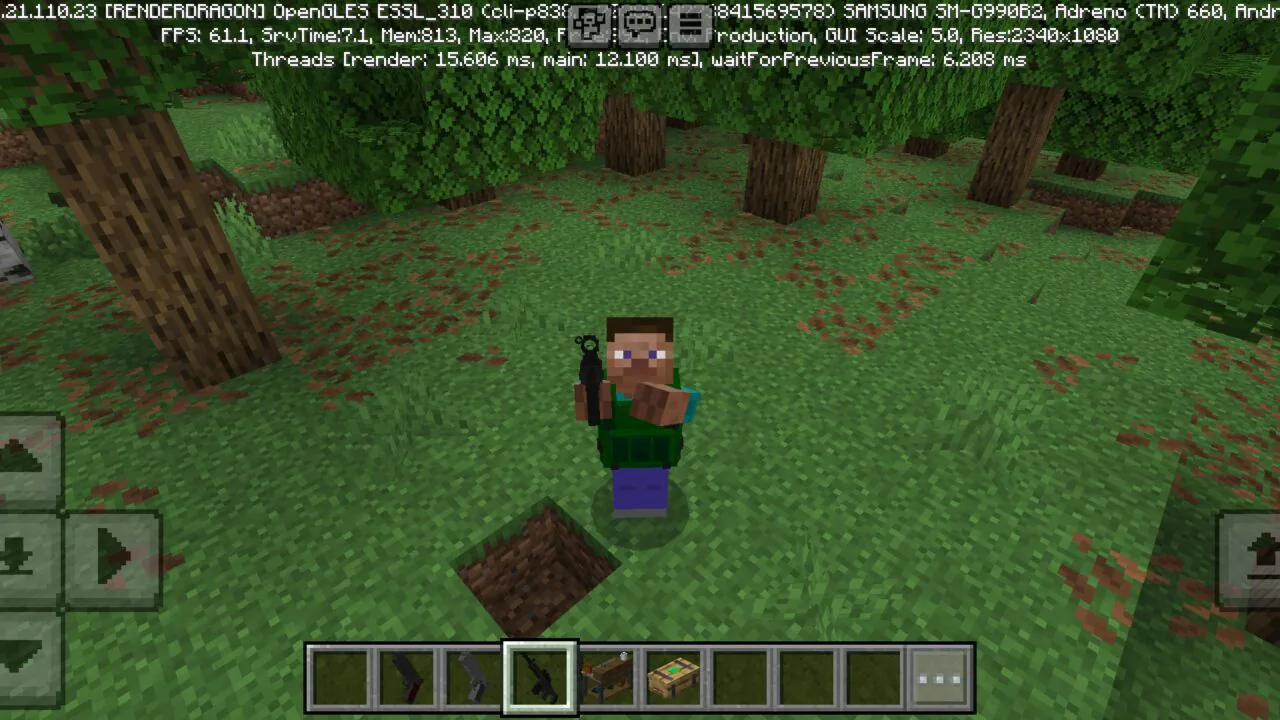 Fight from Simple Guns Mod for Minecraft PE