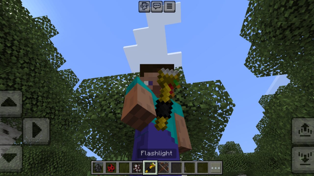Flashlight from 99 Night Forest Mod for Minecraft PE