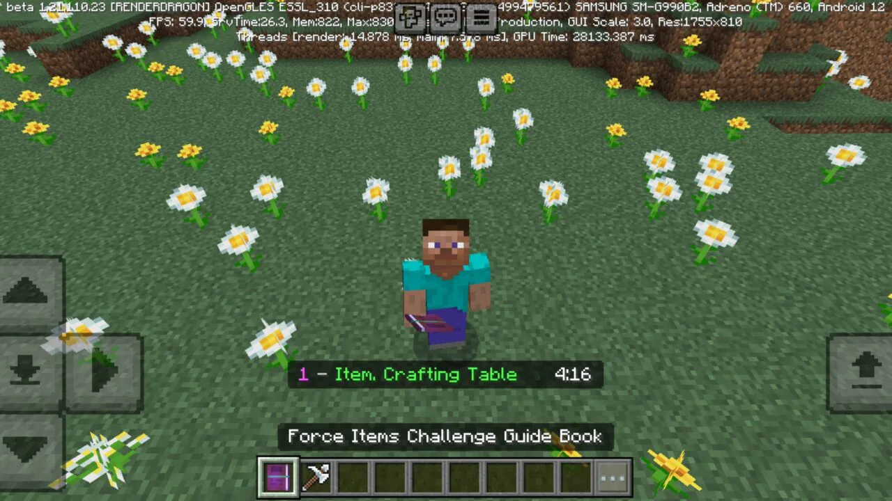 Force Items Challenge Mod for Minecraft PE