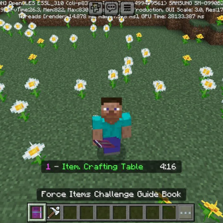 Force Items Challenge Mod for Minecraft PE