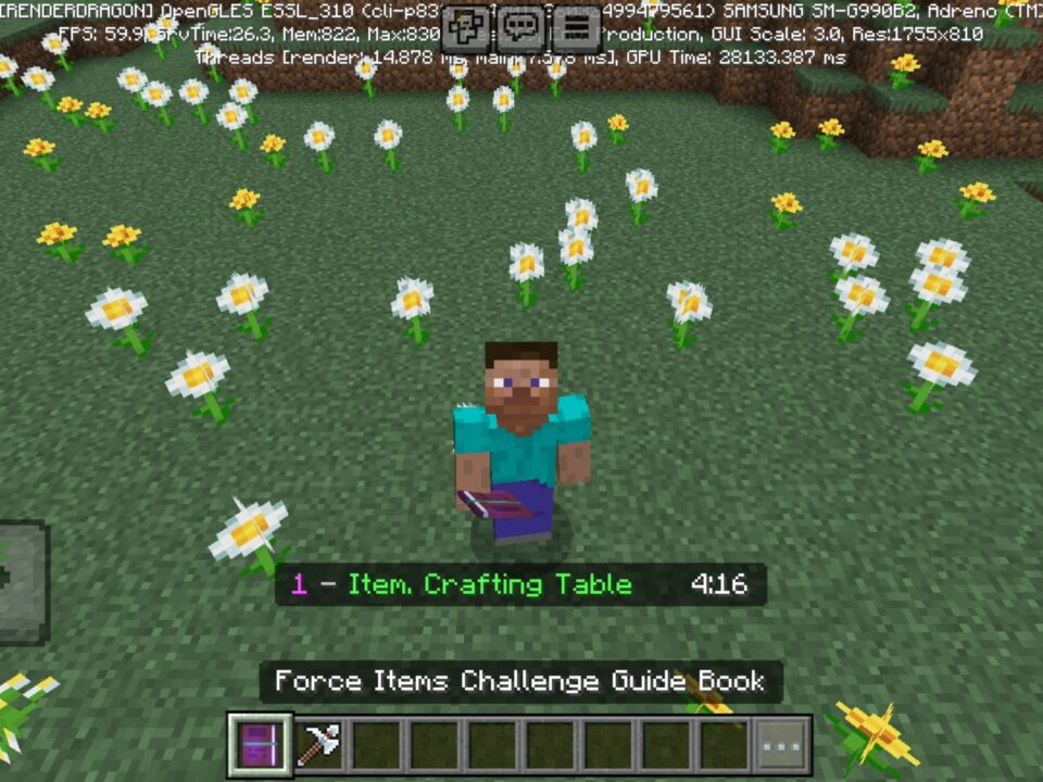Force Items Challenge Mod for Minecraft PE