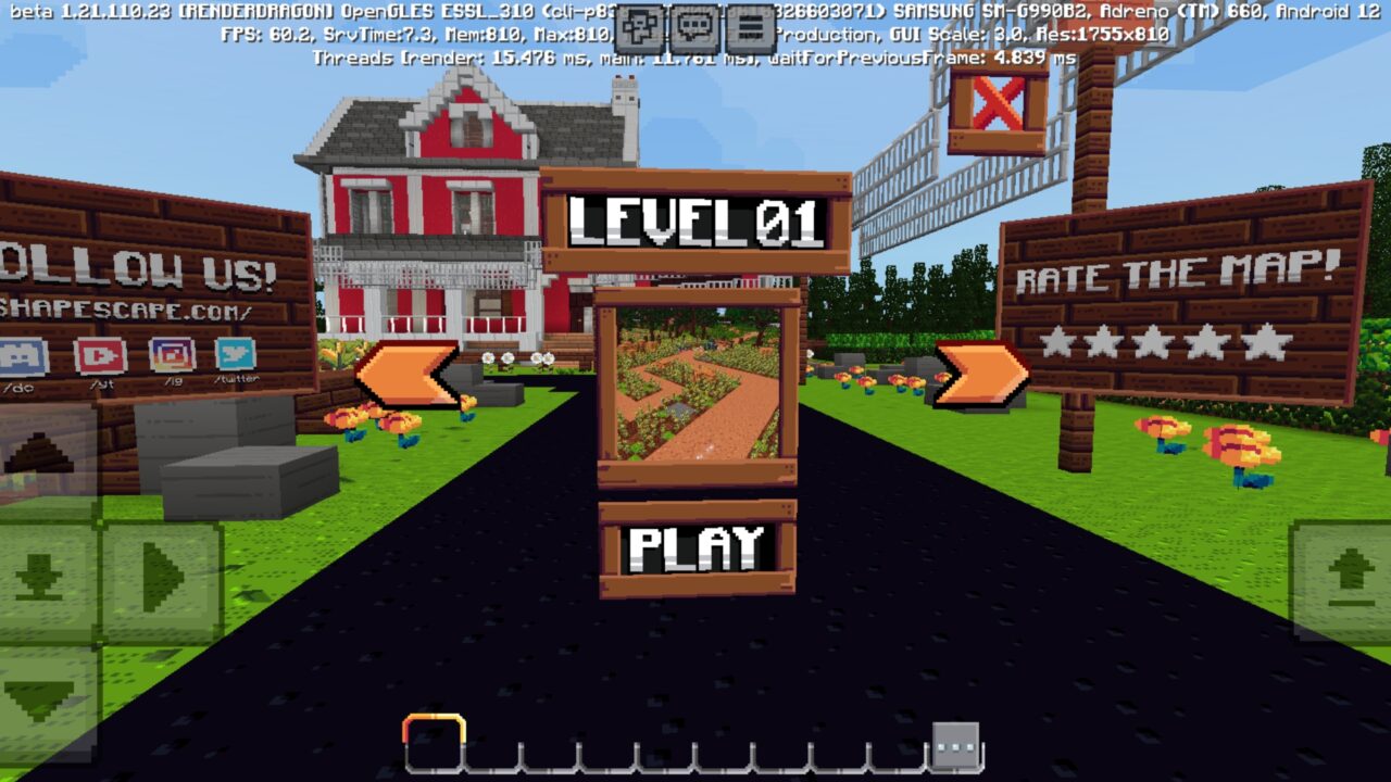 Fruit Slasher Map for Minecraft PE