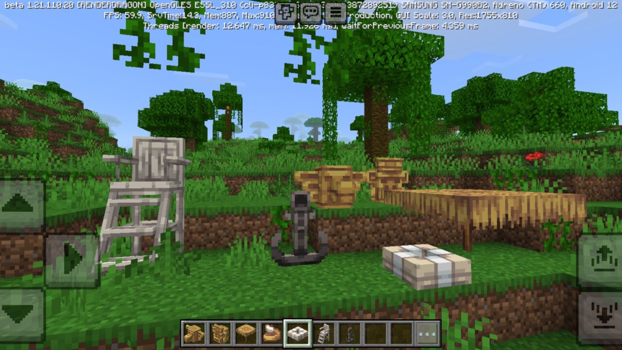 Furniture from 10 Addons Mod for Minecraft PE