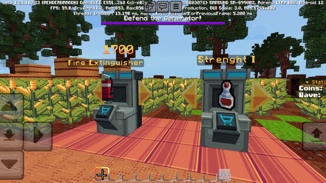 Generators from Fruit Slasher Map for Minecraft PE