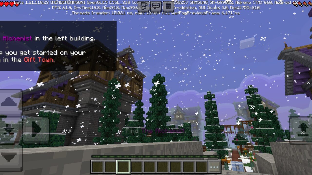 Info from Gift Town Map for Minecraft PE