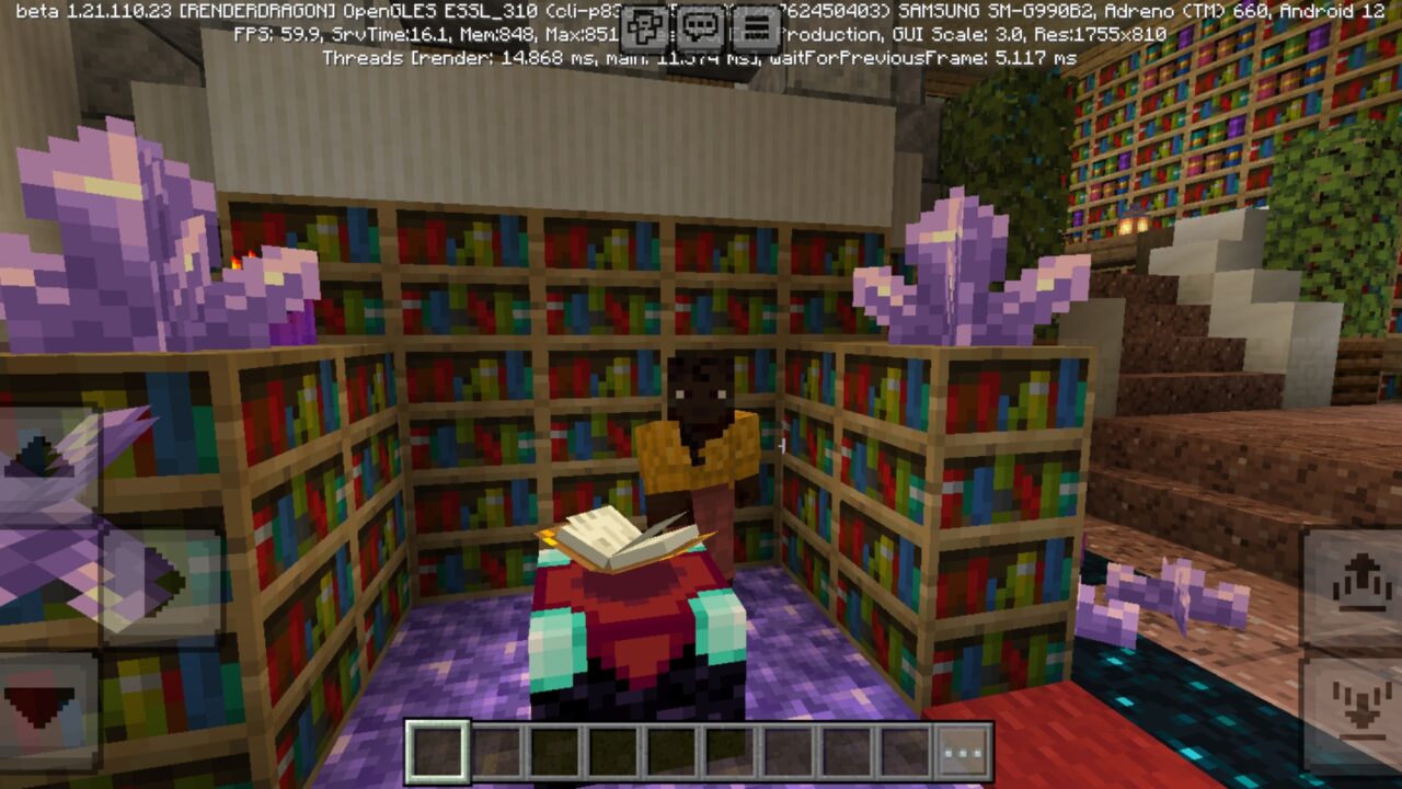 Inside from Kingdom of Avelori Map for Minecraft PE