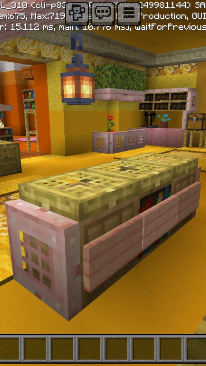 Interior from Pink House Map for Minecraft PE