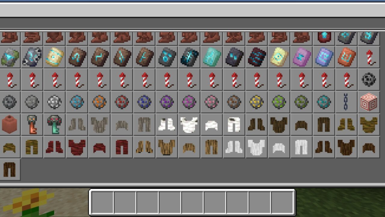 Inventory from Wooden Armor Mod for Minecraft PE