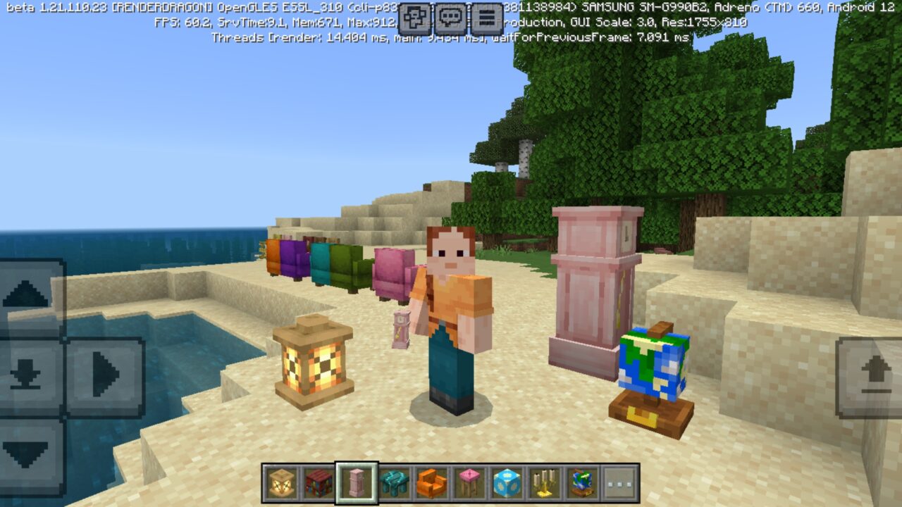 Items from Faramirs Furniture Mod for Minecraft PE