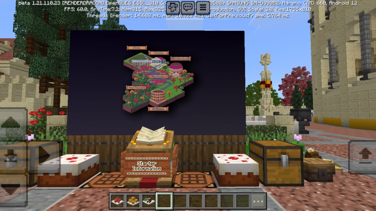 Items from Roman Empire Map for Minecraft PE