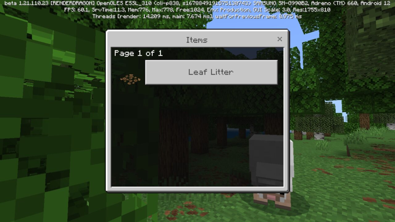 Items from Statistics Mod for Minecraft PE