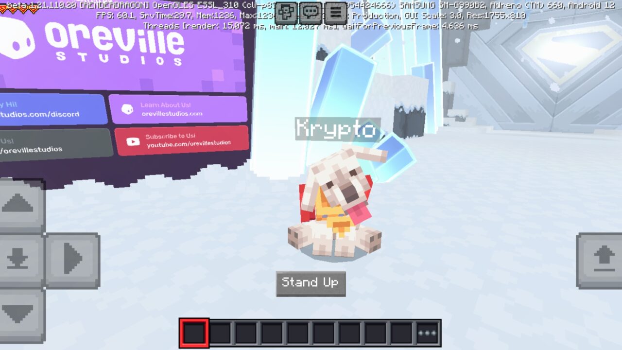 Krypto from Superman Map for Minecraft PE